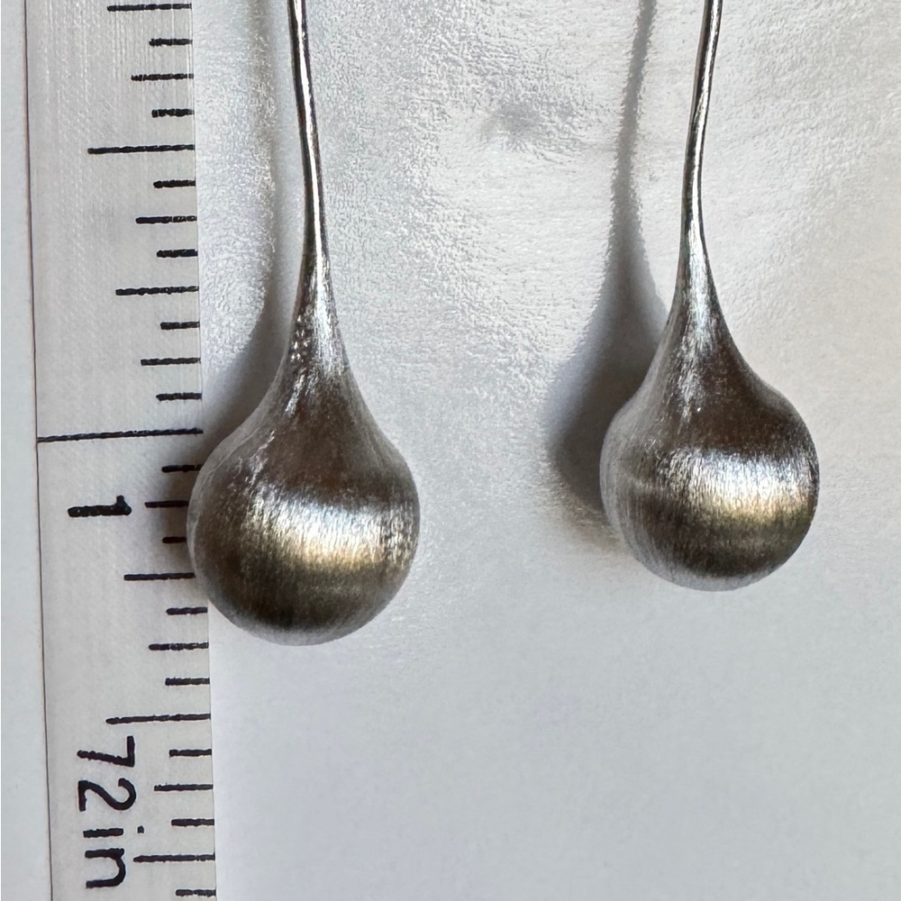 Sterling Silver 925 Solid Teardrop Hook Dangle Ea… - image 7